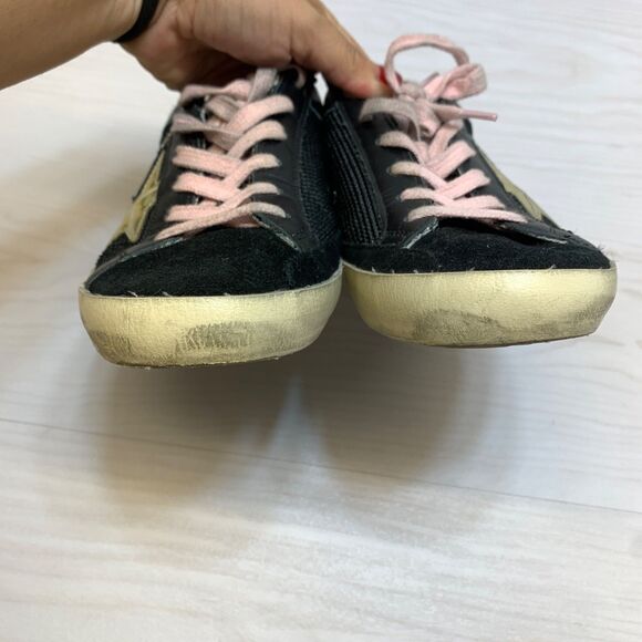 Golden Goose Black Leopard Print Sneakers Women’s Size 37 US 7 - Picture 5 of 15